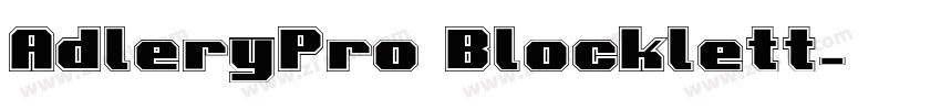 AdleryPro Blocklett字体转换